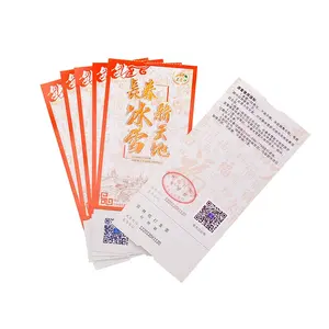 Z-fold Tickets Book Custom Sequential Number Tickets Printing 4 Color Printing Raffles