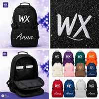 Sacs à dos unisexes pour équipes de cheerleading, sacs de sport tendance en polyester, sacs à paillettes imperméables pour femmes, sacs à dos quotidiens pour étudiants