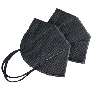Masque FFP2 5 plis à prix compétitif, conforme EN149, avec logo CE, masque facial FFP2, masque anti-poussière, couleur noire - Product Image 3