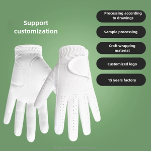 Gran oferta, guantes <span class=keywords><strong>de</strong></span> <span class=keywords><strong>Golf</strong></span> <span class=keywords><strong>de</strong></span> PU Unisex, logotipo personalizado, gamuza Premium + PU, empuñaduras transpirables, marcador <span class=keywords><strong>de</strong></span> bolas, durabilidad para todo tipo <span class=keywords><strong>de</strong></span> clima, mano izquierda - Product Image 6