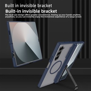 เคสโทรศัพท์พับได้รุ่นขายดีที่สุด ใช้ได้กับ Samsung ZFold6/ ลด 50% พร้อมบานพับภายนอกและขาตั้งด้านข้าง แม่เหล็กไร้สาย - Product Image 2