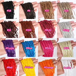 Bajo precio al por mayor 28 "50g Color sólido Extensiones de cabello trenzado recto Sintético Zizi Crochet Box Trenzas para looks bohemios - Product Image 5