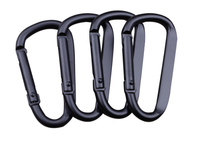 Mousquetons en aluminium de haute qualité certifiés ISO9001, forme plate en D de 80 mm, avec logo personnalisé pour une utilisation en extérieur, sacs à bouteilles, chargeurs