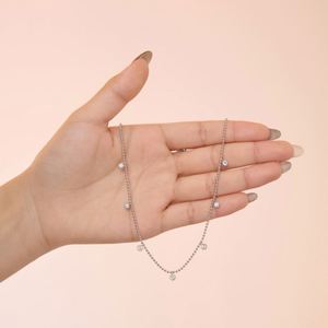 Dylam High Fine Elegance Design Jewelry 925 Silver Link Chain 5A Cubic Zirconia Multiple Pendants Necklace Stylish Jewelry - Product Image 5