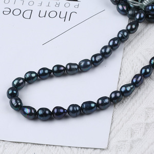 Perles d'eau douce naturelles de 9-10 mm, forme de mètre, Zhuji, matériaux de bijouterie DIY, accessoires, vente en gros - Product Image 2