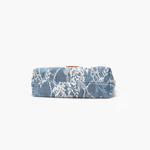 Sac à bandoulière en dentelle bleue pour femmes, sac à main à fermeture magnétique, sac léger pour les voyages quotidiens - Product Image 6