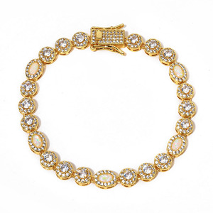 Hip Hop Jewelry Zircon <b>Bracelet</b> <b>Opal</b> <b>Bracelet</b> Trend Men's Light Luxury <b>Bracelet</b> Customization Tanjing - Product Image 5