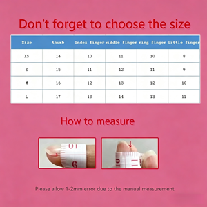 <span class=keywords><strong>Uñas</strong></span> Postizas Cortas Cuadradas Acrílicas Hechas a Mano con Diseño de Fresa Rosa, <span class=keywords><strong>Uñas</strong></span> Postizas Almendradas para Mujer - Product Image 6