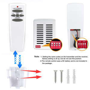 HD5 + minir28 110V quạt trần điều khiển từ xa Kit mã cố định 5 nút 20m Khoảng cách điều khiển với thiết bị chuyển mạch - Product Image 2