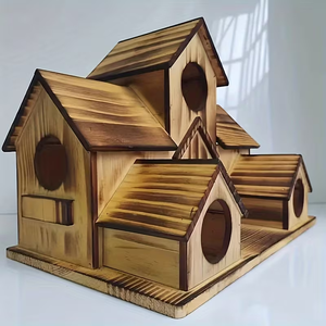 Nichoirs pour oiseaux en bois massif faits à la main, nichoirs extérieurs adaptés aux oiseaux, grande maison en bois pour pigeons - Product Image 4