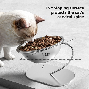 <span class=keywords><strong>Prix</strong></span> usine bols pour chat inclinés surélevés chiens surélevés bols <span class=keywords><strong>de</strong></span> nourriture bols d'eau d'alimentation en métal - Product Image 3