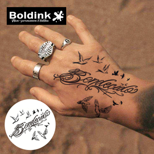 รอยสักน้ำหมึกจักกัวแบบกันน้ำ ติดทนนาน 2 สัปดาห์ ลายนกบินเหมือนจริง ยี่ห้อ Boldink Custom รุ่น Bendecido Body Art - Product Image 4