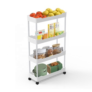 Carrito de almacenamiento de cocina de nuevo diseño de fábrica, carrito de almacenamiento de baño multicapa de gran capacidad, estante con ruedas - Product Image 5