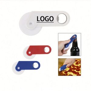 Cuchillo para Pizza Circular de Plástico Multifuncional con Diseño de Logotipo Personalizado y Abrebotellas - Product Image 1