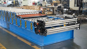 T형 이중층 컬러 강판 골판지 지붕 시트 롤 성형기 - Product Image 4