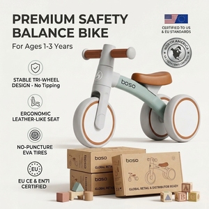 Vélo d'équilibre <span class=keywords><strong>pour</strong></span> enfants et bébés, trotteur à quatre roues, personnalisation de marque, marque privée, OEM, ODM, fournisseur mondial - Product Image 1