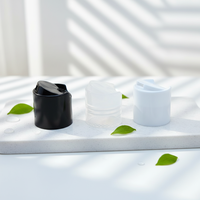 Bouchon à disque anti-déversement brillant noir en plastique PP 24/410 28/410 avec bec verseur pour bouteilles en plastique