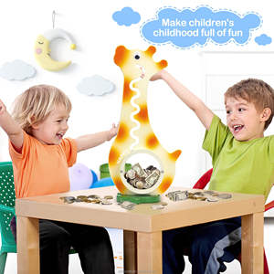 2024 jouet en bois dinosaure calendrier étagère enfants tirelire avec plusieurs motifs d'animaux tirelires pour les tout-petits bébé garçons filles - Product Image 3