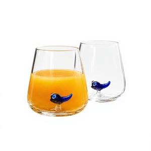 Vasos de Vidrio Transparente de Borosilicato Hechos a Mano de 300 ml, Vasos Reutilizables para Whisky, Agua y Jugos, Libres de Plomo, al por Mayor - Product Image 2