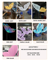 Lampe de sol papillon pour mariage, luminaire LED créatif en forme de papillon, accessoire idéal pour la décoration de centres événementiels et de fêtes de mariage