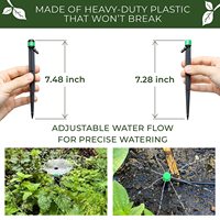 Kit d'irrigation goutte à goutte pour jardin avec émetteurs de pulvérisation réglables, tuyau d'irrigation 5/16" 1/4" pour bacs surélevés, pelouses et pots
