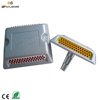 Reflector Prismático de Alta Intensidad y Brillo con 43/28 Perlas, Vástago de 60 mm, Clasificación IP68, Sin Necesidad de Alimentación, para Seguridad en Tráfico Intenso