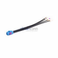 Mini Fakra perempuan kode C ke Fakra Male B Kode 4 dalam 1 kabel ekstensi 20CM kabel Fakra Mini