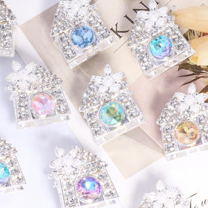 2025 New Design Lucite Crystal Windmill House Beads Rhinestone Loose Beads for DIY Jewelry <b>Pens</b> & Phone Chains Accessories - Product Image 3