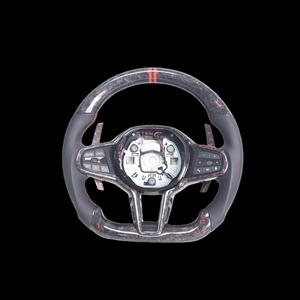 Volante para <span class=keywords><strong>BMW</strong></span> G20 G30 G31 G32 X4 G02 M2 G87 M3 G80 G42 F90 G11 G Series Volante de fibra de carbono <span class=keywords><strong>Interior</strong></span> del coche - Product Image 1
