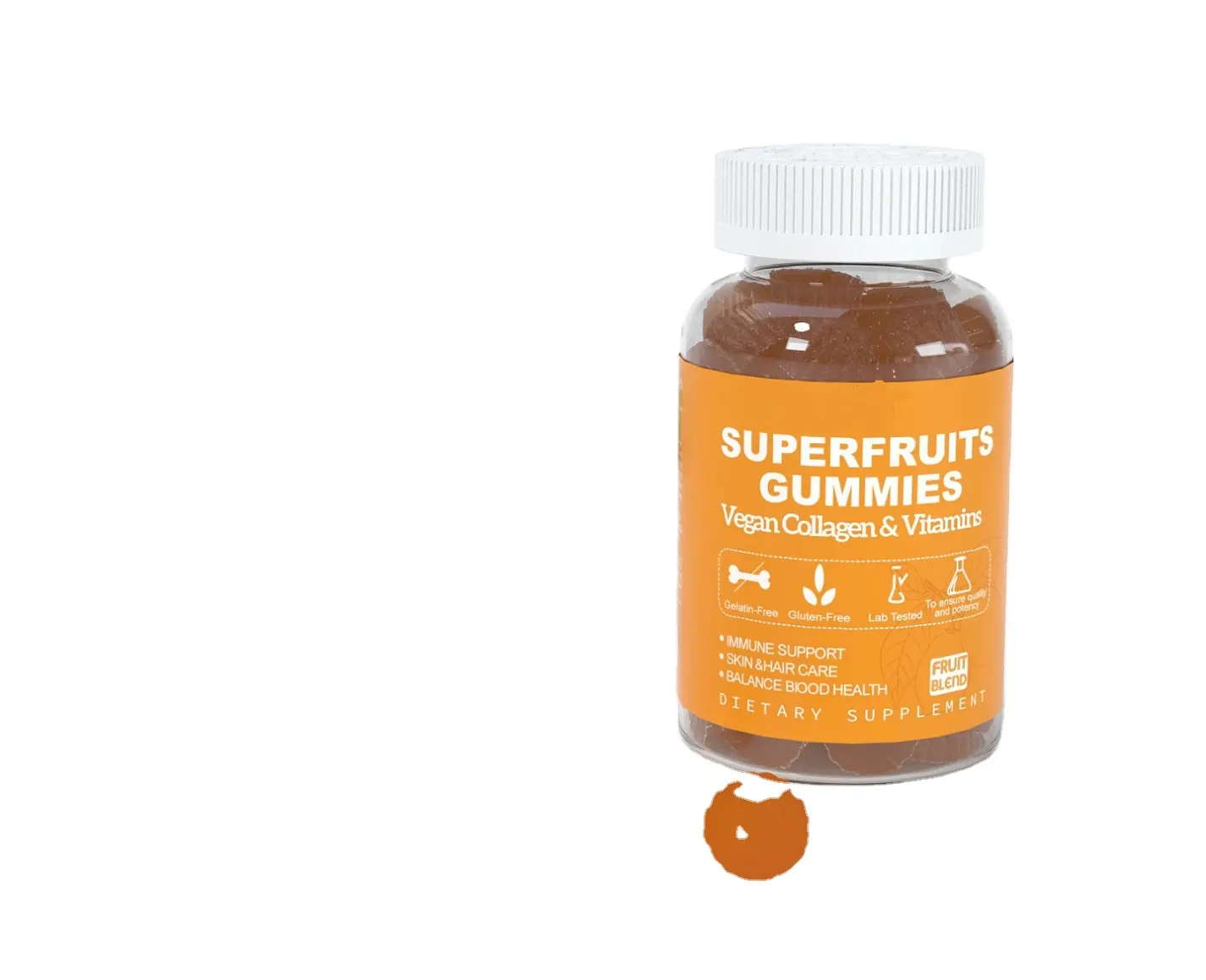 Витаминные жевательные резинки Superfruits для ухода за кожей ногтей и поддержки иммунной системы, лечебная добавка