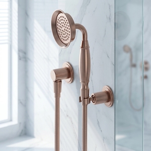 Ensemble de douche Watersino moderne en laiton brossé doré de haute qualité, ensemble de douche en laiton doré rose - Product Image 1