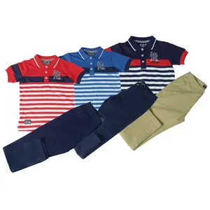 Chinese Fabriek Groothandel Jongens Kleding Sets Polo Shirt Broek
