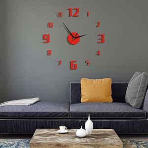 Horloge murale décorative en acrylique numérique, horloge murale 3D, horloge à quartz moderne pour salon, chambre à coucher - Product Image 3