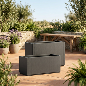Jardinière <span class=keywords><strong>en</strong></span> <span class=keywords><strong>métal</strong></span> extra-large moderne personnalisable avec trou <span class=keywords><strong>de</strong></span> drainage, résistante aux intempéries, <span class=keywords><strong>décoration</strong></span> <span class=keywords><strong>de</strong></span> <span class=keywords><strong>jardin</strong></span> extérieur pour la maison - Product Image 1