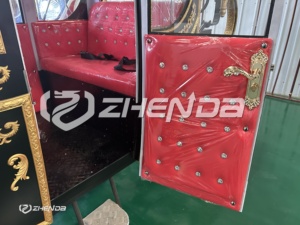 Carroza Real de Transporte Especial Eléctrica de Cuatro Ruedas de Lujo con Capacidad para 6 Personas y Neumáticos de Goma Sólida - Product Image 6