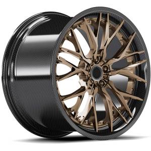 Nuevas Llantas Forjadas de Fibra de Carbono de Dos Piezas, Diseño Cóncavo Profundo, 18-23 Pulgadas, Acabado Negro - Product Image 4