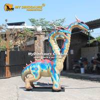 Robot de décoration de parc extérieur My Dino AW017, dragon animatronique à trois têtes, à vendre