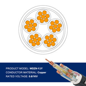 WDZN-YJY Fire Resistant LSZH Power Cable, Mantém Circuito em Fogo com Baixo Fumo e Zero Halogênio, para Segurança da Vida - Product Image 4