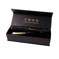 Custom Private Label Rigid Board Gift Flat Iron Packaging Box Hair Straightener Packaging Box