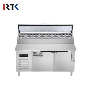 Gekühlter Pizza-Zubereitungstisch 1,5M 60 Zoll 110V Salatbar-Vitrine Sandwich-Zubereitungs-Kühlschrank Kühltechnik - Product Image 1