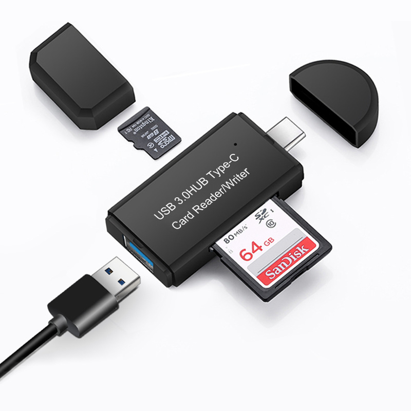 Дешевый считыватель магнитных карт OTG USB 3,0, многофункциональный считыватель карт для мобильных устройств и ПК