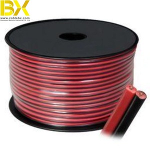 Cable flexible de cobre trenzado con aislamiento de PVC, plano, rojo y negro, de 1.5 mm, para cableado eléctrico. - Product Image 1