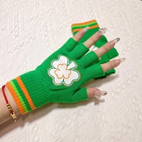 Gants en tricot acrylique avec logo personnalisé pour enfants Style uni Sports de cyclisme d'hiver Activités de plein air décontractées pour les mamans occupées