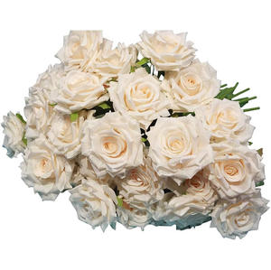 Bouquet de roses artificielles en soie pour la décoration de mariage – Vente en gros - Product Image 1