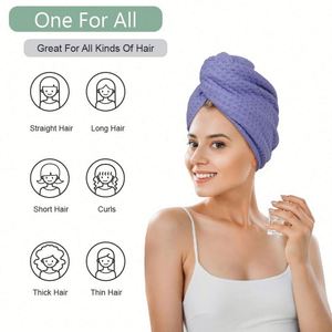 Wholesale High Quality Absorbent Quick Drying Soft Microfiber Dry <b>Wrap</b> Hair Turban Towel - Product Image 3