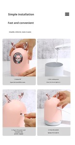 Mát sương Hươu tạo độ ẩm đáng yêu phim hoạt hình khuếch tán hương thơm với ánh sáng ban đêm cho trẻ em phòng nhà văn phòng - Product Image 6