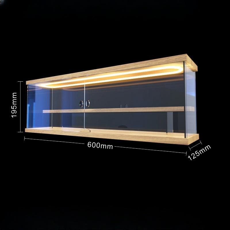 Série de lampes à retour d'échelle en bois massif à deux étages de 60 cm