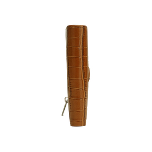 Portafoglio Personalizzato in Vera Pelle di Coccodrillo Marrone, Porta Carte di Credito Sottile da Uomo, Minimalista, Bifold - Product Image 4
