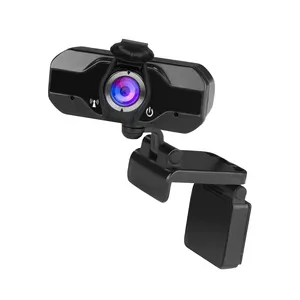 Webcam Computer Camera Lens Covered USB Plug And Play Full HD 1080P 30fps Webcam Video Camera For Computers PC Laptop Desktop Distance Learning