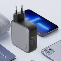 Pengisi daya Notebook 140W, adaptor daya PD USB C, pengisi daya 140W Gan Multiport